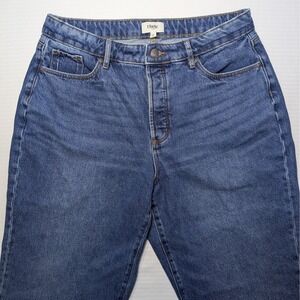 LOFT Rivete Denim Women 31P Curvy Wide Leg 100%‎ Cotton Medium Wash Jeans Petite